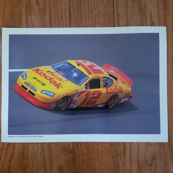 2 Nascar Prints 2007 Ryan Newmsn and Car 12 - Picture 2 of 4